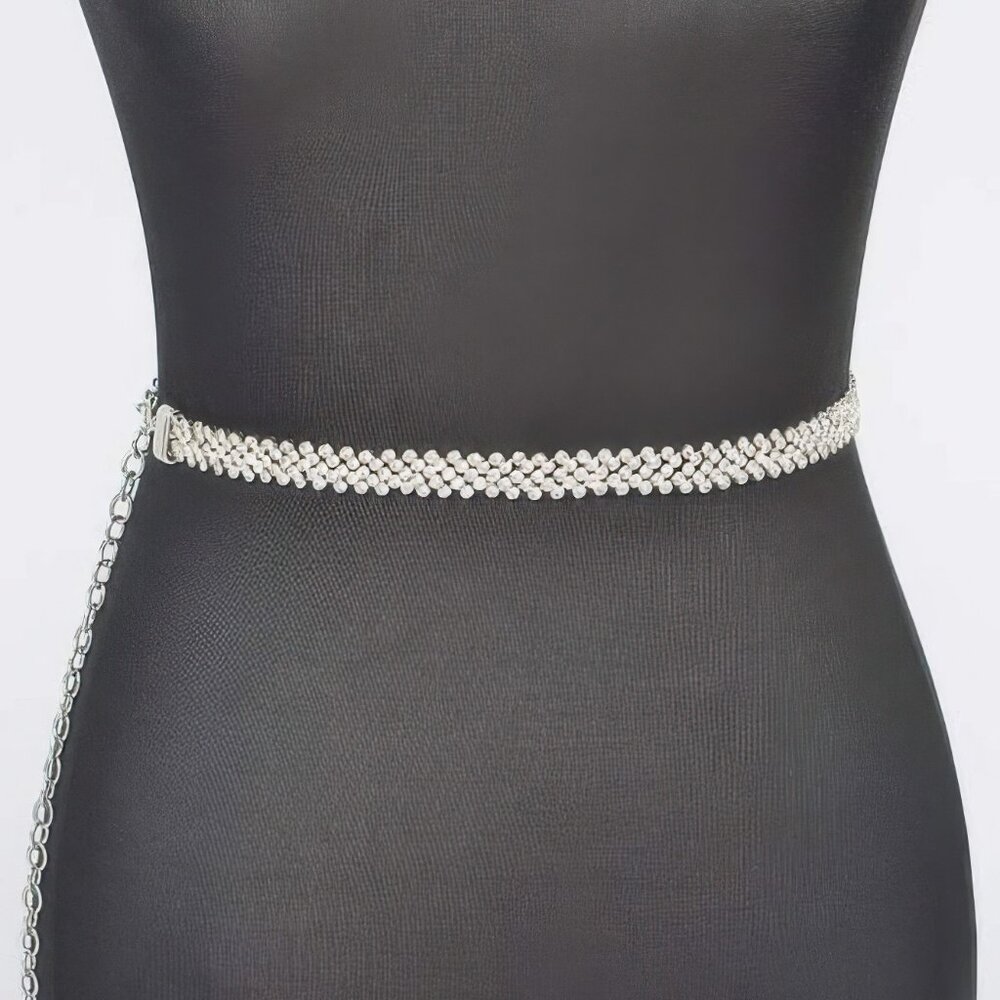 Rhinestone Plus Size Chain Belt